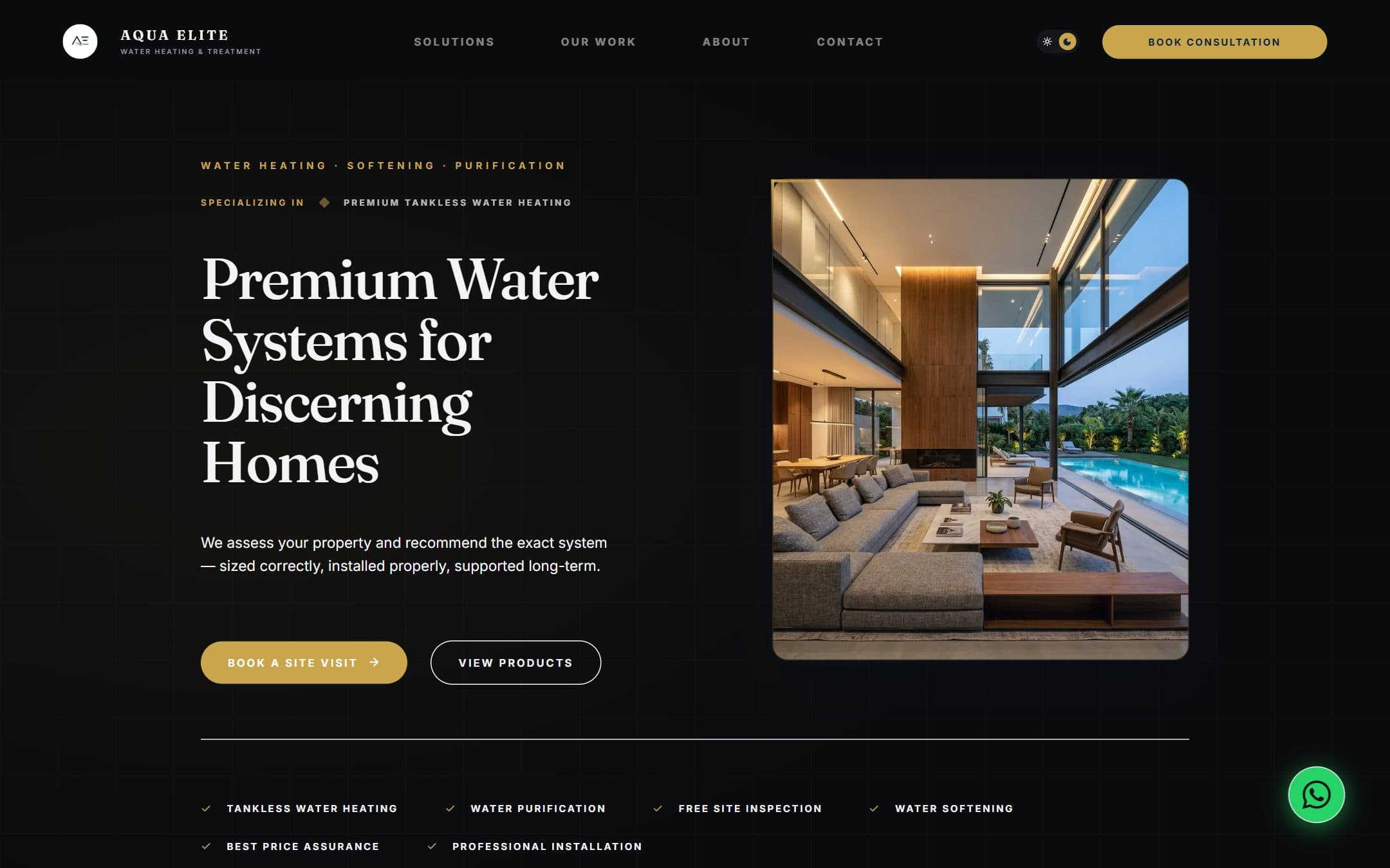 Aqua Elite Solutions — live site preview